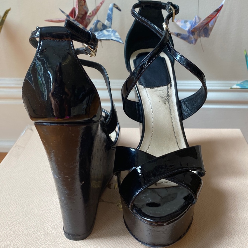 Authentic Christian Dior cork wedge sandals